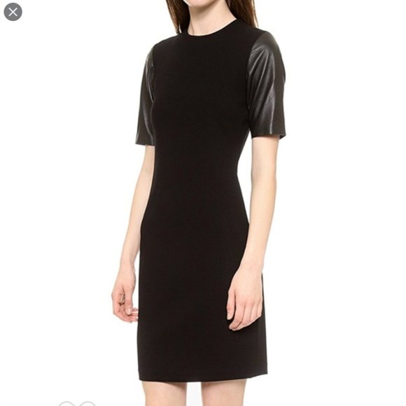 *NEW* Vince Black Leather Dress - Picture 2 of 3